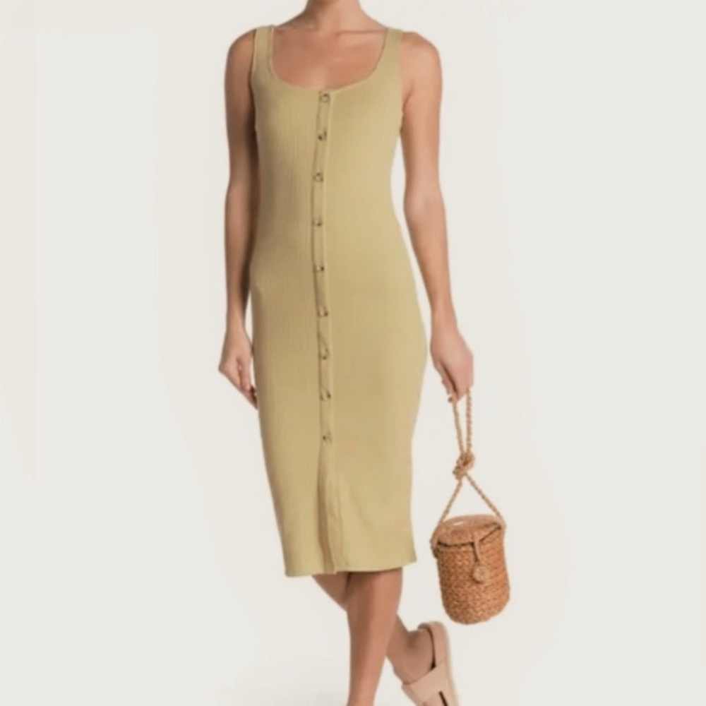 Sophie Rue Ribbed Midi Dress Nwt